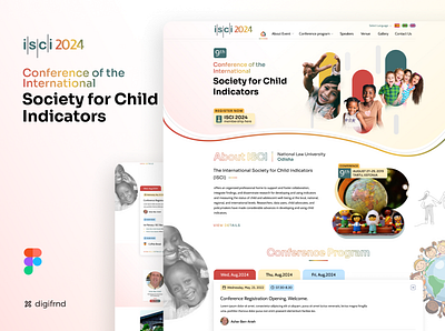 Event Landing Page For Child Conference branding design homepage illustration interaction landing logo page ui website