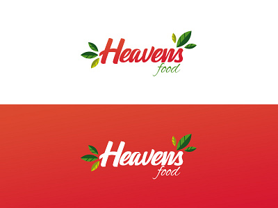 Heavens Food Logo art creative fnb food food logo green heavens leaf logo