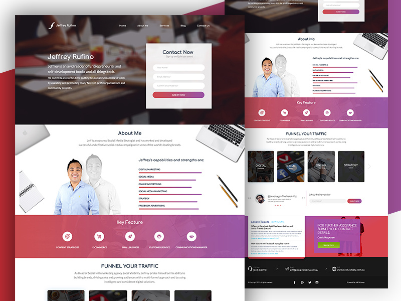 Personal Landing Page By Aejaz Memon On Dribbble