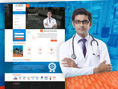 Medisky Website homepage interaction landing medicle mobile page product ui ux website