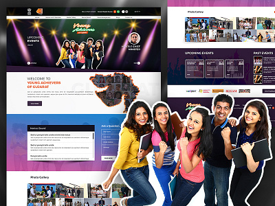 Young Achievers Of Gujarat ecommerce homepage interaction ios landing mobile page product shop ui ux website