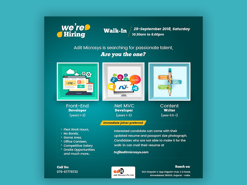 We Are Hiring Banner By Aejaz Memon On Dribbble