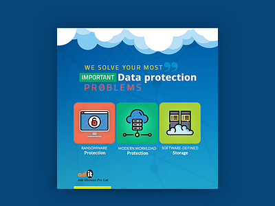 Data Protection Social Banner banner ad illustration social social banner social campaign ui website