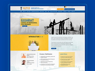 Construction Website design homepage landing page ui vector website