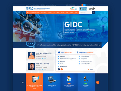 GIDC Website Re-design banner design homepage landing logo page typography ui website