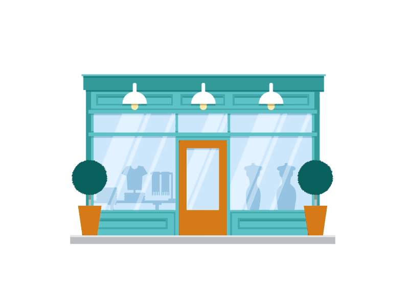 Storefront animation #2 after effects animation design gif graphics motion outlines web