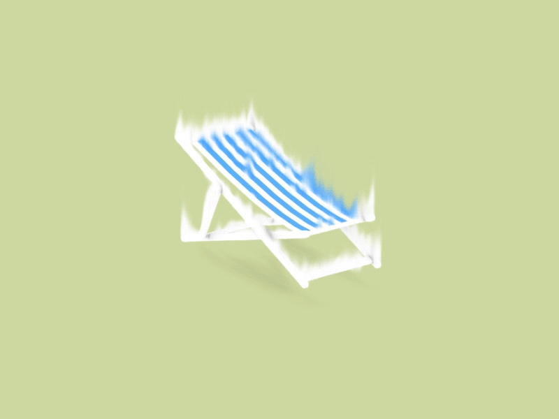 Animated Sunbath Chair 2d 3d animation cel chair frame by frame gif motion motion graphics sunbath