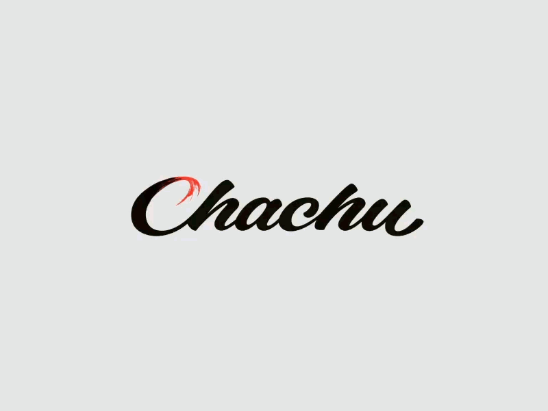 Chachu logo animation animation cel animation font frame by frame gif handwritten lettering smooth type word