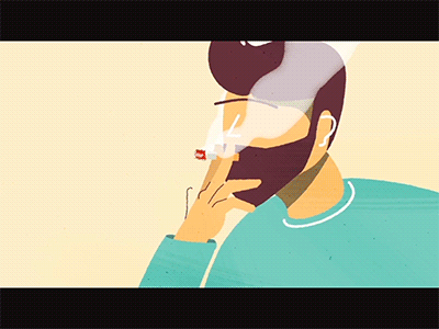 smoking cigarette animation beard cigarette frame by frame gif hand hipster liquid smoke splash traditional animation trail