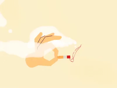 smoking cigarette V2 animation beard cigarette frame by frame gif hand hipster liquid smoke splash traditional animation trail