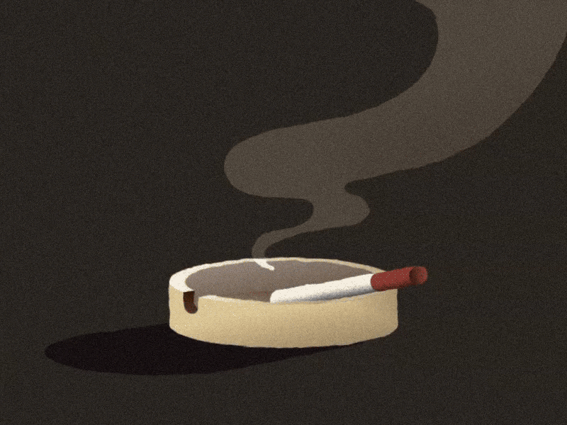 Coffee and cigarette animation ashtray cel cigarette frame by frame gif smoke