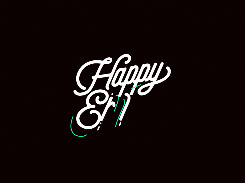Happy Ending logo animation animation frame by frame happy end letter lettering logo motion outline stroke type