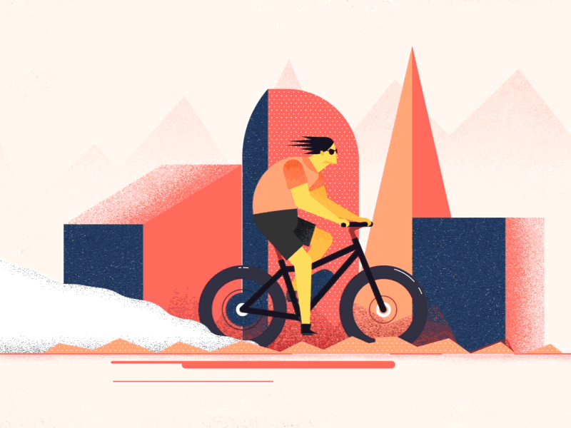 Defiant animated video animation bike bikes city cycle defiant grain humdinger peddling ride smoke tire