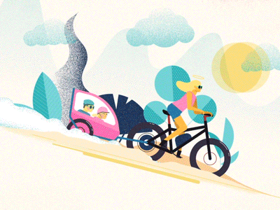 Defiant animation bicycle bikes cycle defiant fauna humdinger peddling ride smoke tire