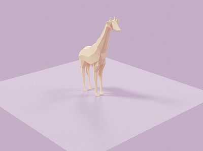 Low Poly Giraffe 3d b3d blender debut shot giraffe illustration lowpoly minimal