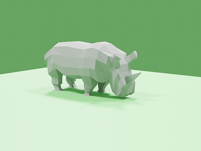 Low Poly Rhino 3d b3d blender design illustration lowpoly minimal rhino rhino3d