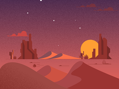 30 minute illustration - Desert branding desert illustration illustrator landscape minimal safari vector