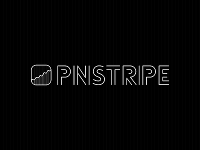 Pinstripe Logo branding business dark logo market pinstripe print tech tools