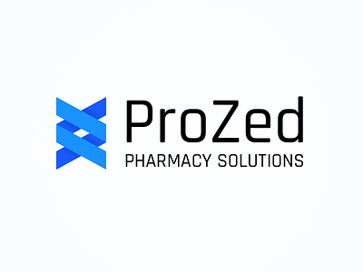 Prozed Pharma Logo abstract dna health helix logo pharmacy