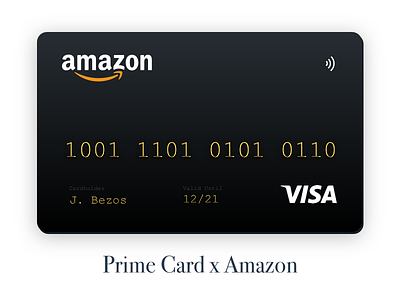 Amazon Prime Card amazon card credit ecommerce mockup payment visa