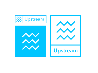 Upstream Logo active branding flat icon logo nature peru travel upstream