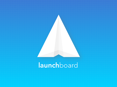 Launchboard Logo airplane app b2b branding enterprise flat fun logo paper tool