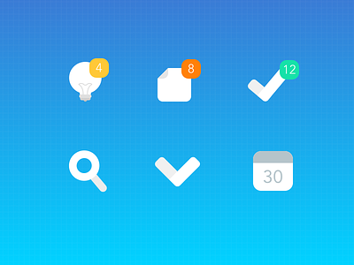 Launchboard Icons dashboard flat icons interface paper tools ui webapp website