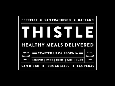 Thistle Placard Concept delivery food healthy meals startup tech thistle vegan vintage
