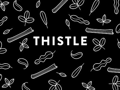 Thistle Pattern branding health meals packaging plants print