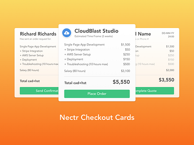 Nectr Checkout Cards