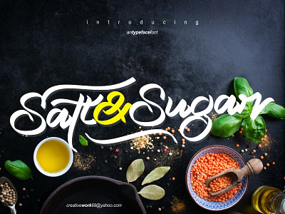 Salt Sugar New Typeface artistic font style big bold calligraphic clear font typeface