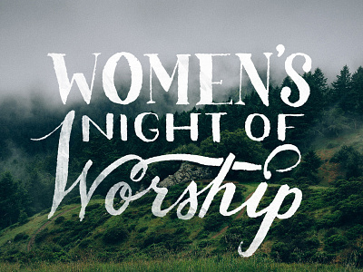 Women's Night branding hand lettering lettering logo script watercolor