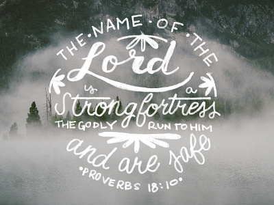 Strong Fortress hand lettering lettering practice proverbs verse