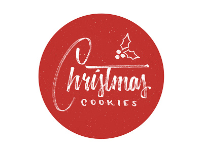 Christmas Cookie Hang Tag christmas cookies gift hand lettering hang tag lettering