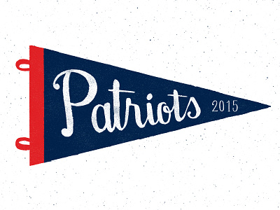 Pats Pennant 2015 flag football hand lettering lettering new england patriots pats pennant superbowl