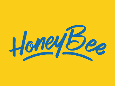 HoneyBee Branding branding brush lettering hand lettering lettering logo