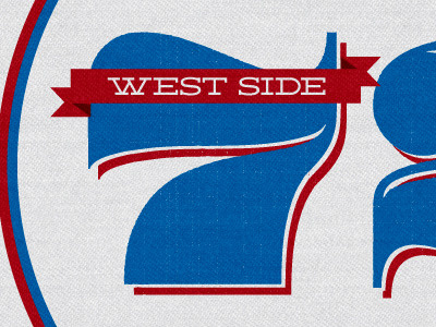 West Side deming fantasy football football logo pompadour ribbon typography