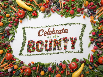 Celebrate The Bounty Food Type branding food typography hand lettering lettering produce