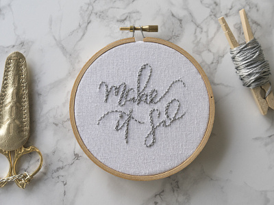 Make It So embroidery lady scrib design lettering next gen star trek