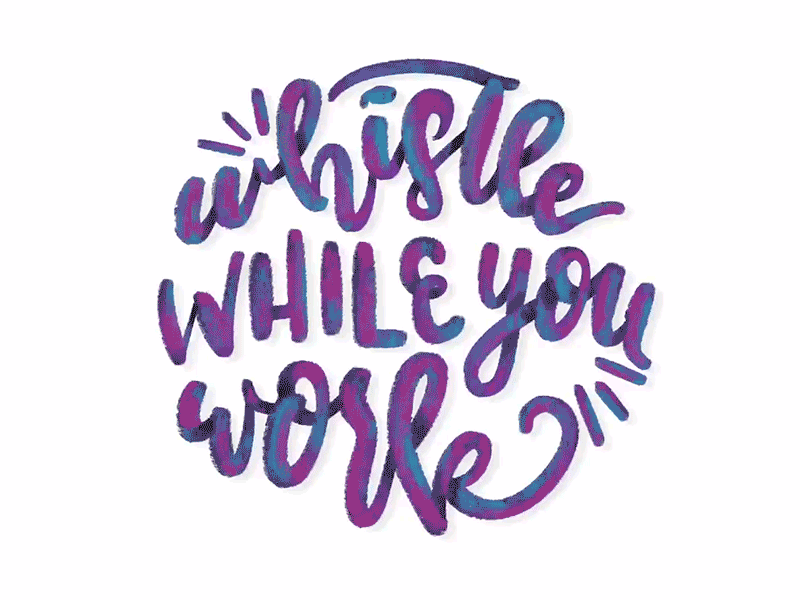 Whistle while you work ipad lettering lettering procreate