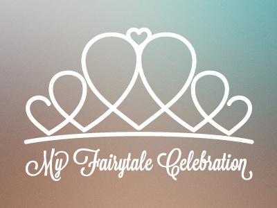 Princess Party Logo crown fairytale heart hearts logo loops lost type party princess tiara