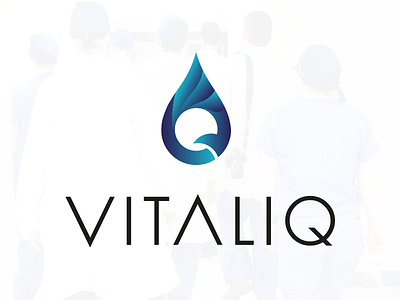 Vitaliq blue brand designe doctor drop font logo medic medicine q vital