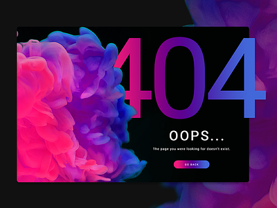 008 DailyUI challenge 404 page 100 100 daily ui 100 day challenge 100 day project 100 day ui challenge 404 404 error page 404 page 404error 404page challenge color dailyui design designe oops page ui ux web