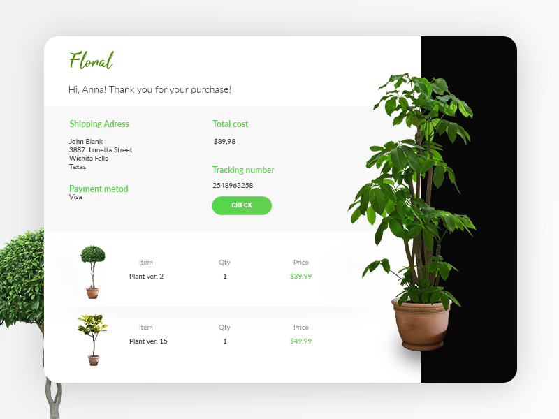 017 DailyUi Email Receipt 017 email receipt email receipt email 17 017 100 day project 100 day challenge 100 daily ui 100 challenge ui ux designe dailyui
