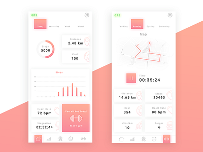 020 DailyUi Location Tracker 100 100 daily ui 100 day challenge 100 day project app application challenge dailyui design fit map mobile running sport swimmer tracking training ui ux walk