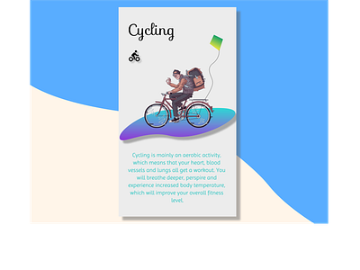 Cycling Dribbble ui ux