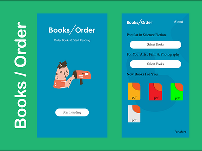 Books and order design illustration