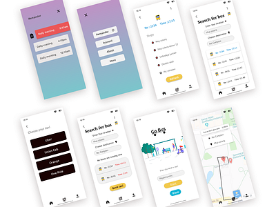 Go bus App concept design figma good mockups ui ux