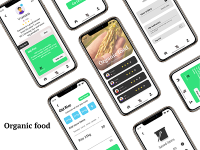 Organic food app design figma ui ux