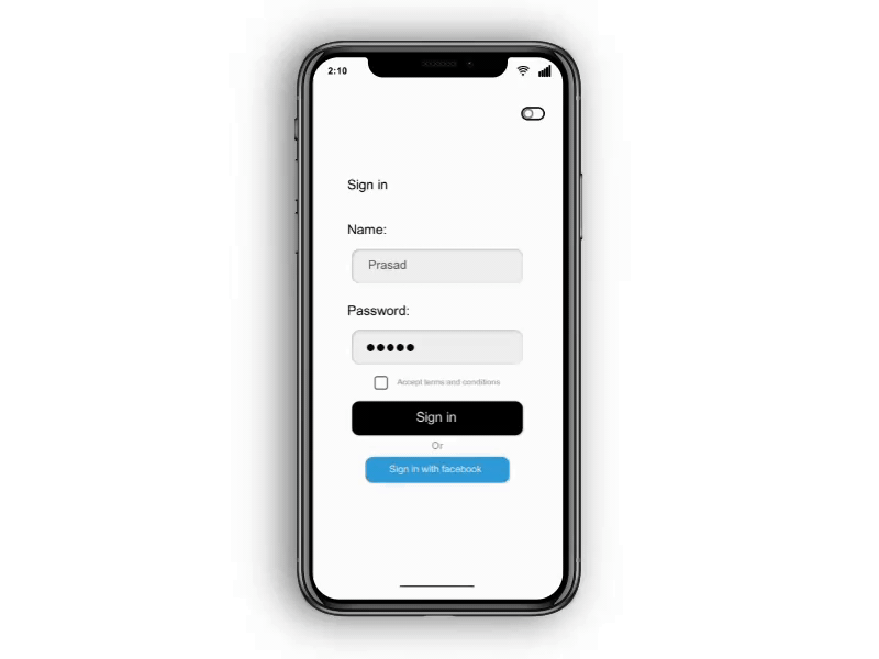 Sign In Black / White design figma mokup studio ui ux